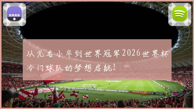 从无名小卒到世界冠军2026世界杯冷门球队的梦想启航！